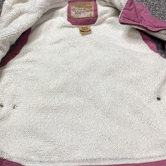 Field & Forest Pink Canvas Sherpa Lined Vest Size Medium - Picture 5 of 9
